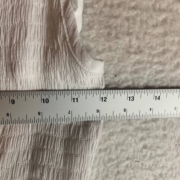 NWT Miken Swimwear Women's Small White Sleeveless Midi Dress Smocked‎ Cover-up - Picture 9 of 10